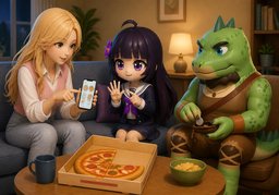 Shall we order ~ and split?のイラスト