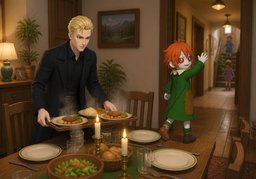 ~ has been served.のイラスト