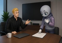 Sorry, let me correct that.のイラスト