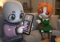 I make comments while watching ~.のイラスト