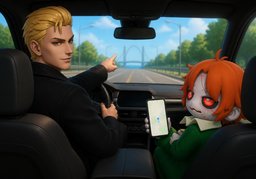 It's easy driving here without ~.のイラスト