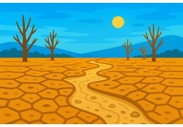 干旱のイラスト