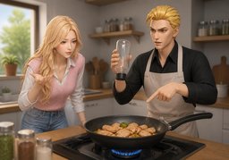 It's cooking without ~.のイラスト