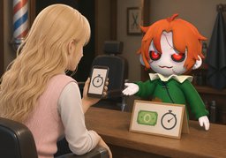 ~ dollars for ~ minutes.のイラスト