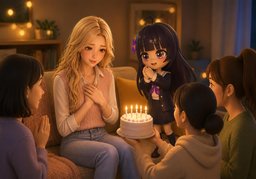 They sang me ~.のイラスト