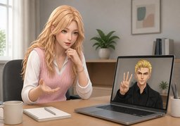 I'll ~ online ~.のイラスト