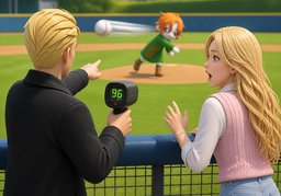 ~ can throw ~.のイラスト