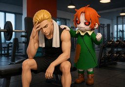 No pain, no gain.のイラスト