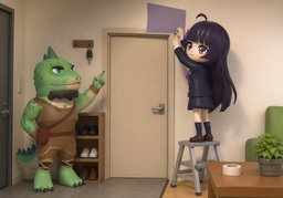 Stick ~ up.のイラスト