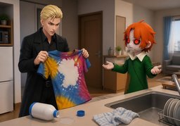 I'll never wash ~ again.のイラスト