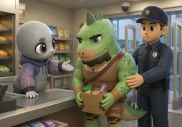 Got busted for ~.のイラスト
