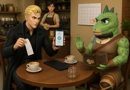 I don't get paid till ~.のイラスト