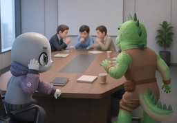 They mumble when they talk.のイラスト