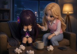 I've hit bottom.のイラスト