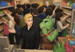 ~ pack into ~.のイラスト