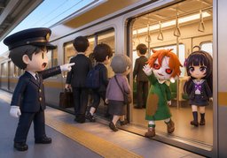 All aboard.のイラスト