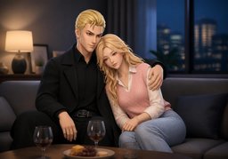I snuggled into ~.のイラスト