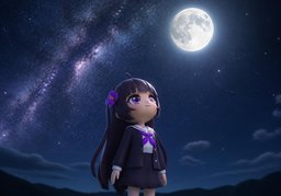바라보다のイラスト