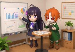 ~ dig ~ into ~.のイラスト