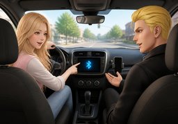 ~ has Bluetooth.のイラスト