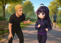 ~ run slowly.のイラスト