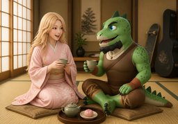 Opposites attract.のイラスト
