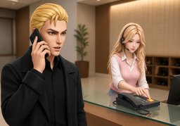 Could I speak to ~?のイラスト
