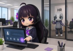 Can I talk to ~?のイラスト