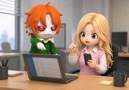 Wait a second.のイラスト