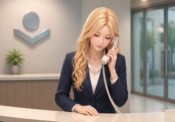 Thank you for calling. Goodbye.のイラスト