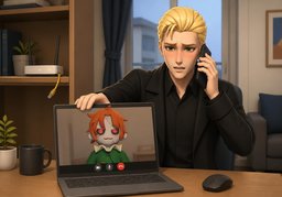 I'm sorry I'm late.のイラスト
