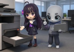 ~ run out.のイラスト