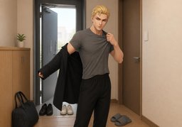 갈아입다のイラスト