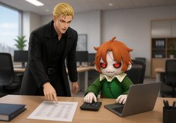 Could you e-mail ~ about ~?のイラスト