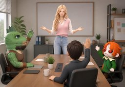 How many people are for ~?のイラスト