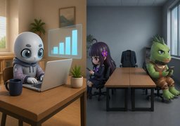 on the other side of the coinのイラスト