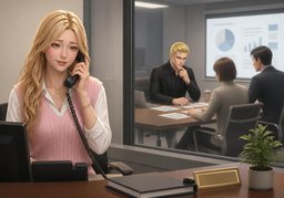 Could you call back later?のイラスト