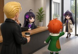 Is ~ back in the office?のイラスト
