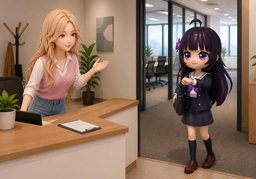 Could you come here in ~?のイラスト