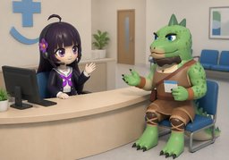 Can you hold for ~?のイラスト