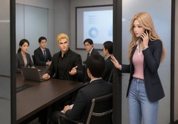 Sorry to call in during ~.のイラスト
