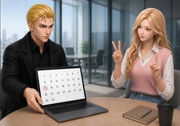 How is your schedule looking on ~?のイラスト