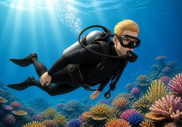 Illustration for plongeur (diver)