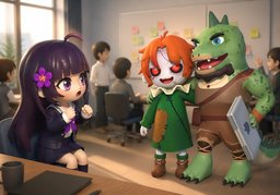 How did you two meet?のイラスト