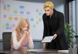 I'm struggling with ~.のイラスト