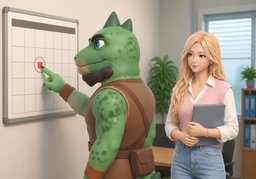When could ~ start working?のイラスト