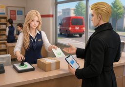 ~ has been shipped out.のイラスト