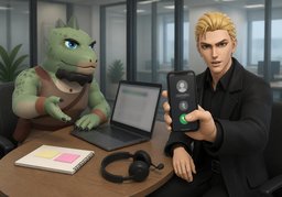I'll try calling ~ back.のイラスト