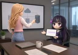 We agreed ~ would handle ~.のイラスト
