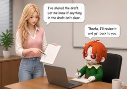 Let me know if ~ isn't clear.のイラスト